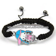 Bonito personalizado 2014 grande tamanho bead shamballa pulseiras